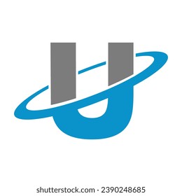 U letter logo template 4