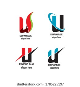 U Letter Logo Template vector icon design
