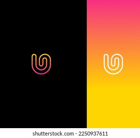 U Letra Logo Plantilla vectorial utilizable Símbolo abstracto de monograma 