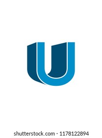 U Letter logo vector