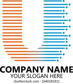 U Letter logo vector, abstract logo design on white background, Abstract graphic icon, logo design template, symbol for company.
