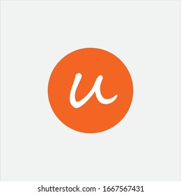 U letter logo vector design