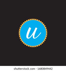 U letter logo vector design