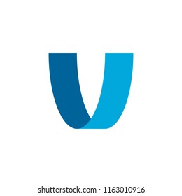 U letter logo vector graphic design.