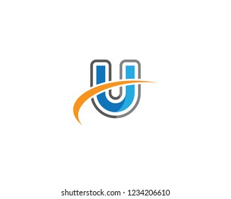 U letter logo vector icon illustration