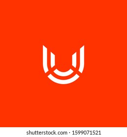 u letter logo vector icon