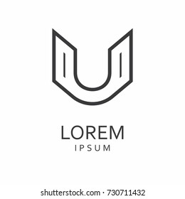 U Letter Logo. Vector Icon