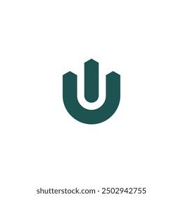 U letter logo vector, meaning building, meaning power