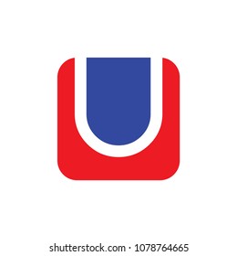 U Letter logo Vector Template. Bag shop symbol template