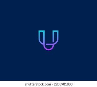 U Letter Logo Vector Template Abstraktes Monogramm Symbol