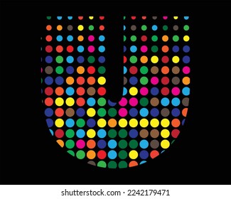 U letter logo vector template elements