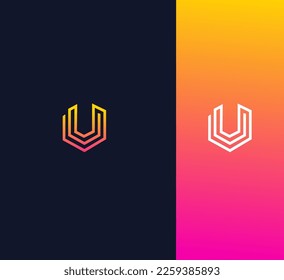 U Letter Logo Vector Template Abstract Monogram Symbol 