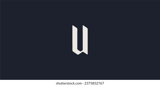 Plantilla de vectores con logotipo de la letra U Símbolo de monograma abstracto. U Carta utilizable para el mejor moderno, comercial, empresarial, corporativo, premium, deportivo, tecnológico y futuro logotipo creativo