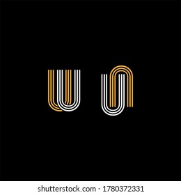 U U letter logo vintage design