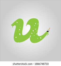 Logo de la letra U con fondo blanco.