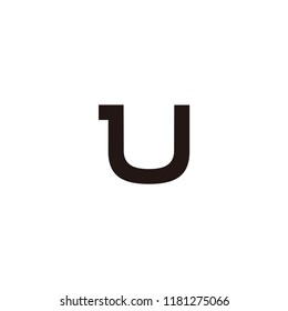 u letter with number vector logo