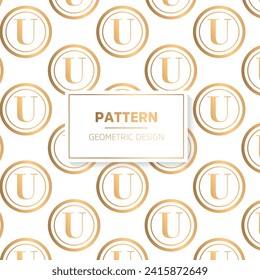 U letter Pattern with circle outline golden color luxury style | Textile pattern design fashion, Textile pattern design, Fashion, Packaging, Branding
