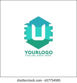 U Letter Property and Construction Logo design for business corporate sign