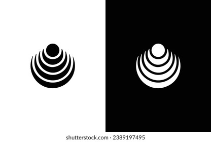 U letter shape logo design icon