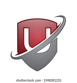 U Letter with Shield Logo