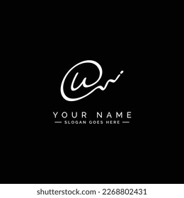 U Letter Signature Logo - U letter Initial Logo - Logo for Company Name Starts with Letter U