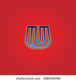U Letter for Simple Logo. Modern Vector Design