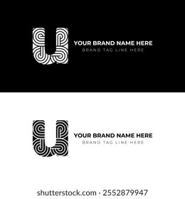 U letter stylish and modern logo design. Featuring the letter 'U' with clean, sharp lines and geometric precision.
