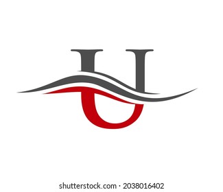 U-Buchstaben Logo Design, Vektorvorlage. Abstraktes U-Logo-Design mit modernem Design