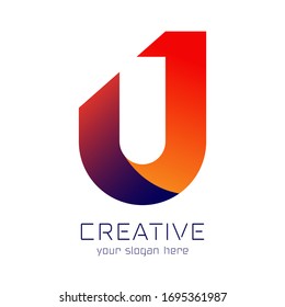U Letter Vector Decorative Pink Beautiful
