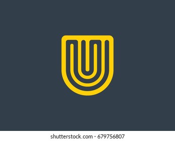 U letter vector icon