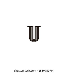u letter vector. jj letter vector logo 