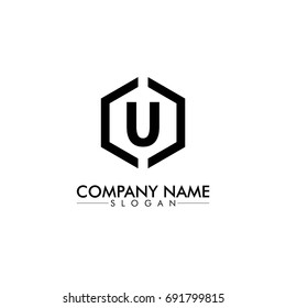 u letter vector logo