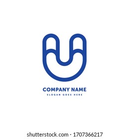 U Letter Vector Logo. Abstract icon mark design template. Creative logotype concept element sign shape.