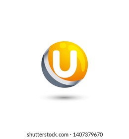 U 
LETTER VECTOR LOGO APHABET ICON