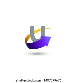 U 
LETTER VECTOR LOGO APHABET ICON