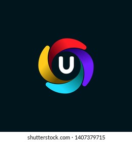 U 
LETTER VECTOR LOGO APHABET ICON