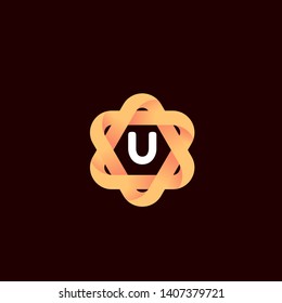 U 
LETTER VECTOR LOGO APHABET ICON