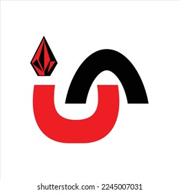 U letter vector logo design icon