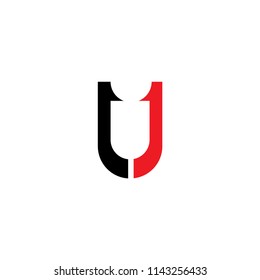 u letter vector logo. tt letter vector logo