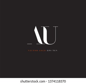 A U letters Joint logo icon vector template for corporate logo and business card.
