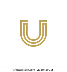U line logo design vector illustration isolated background