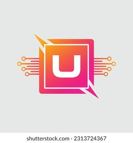 El logotipo de U Colorful Vector Design. Concepto de icono. Resumen moderno