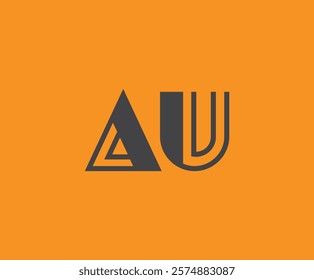 A and U logo design. AU abstract Letters Logo Monogram. This logo design is the process of creating a visual symbol that represents a brand, company, or individual.