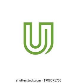 U logo design with geometry