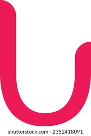 u logo design icon line symbol redish concept