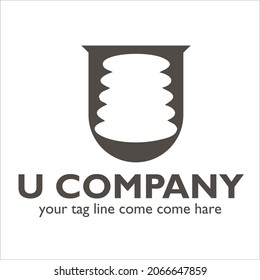Diseño del logotipo de la U sobre el tema de Spa y estética
