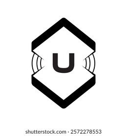 U logo design, U simple and modern logo. U luxurious alphabet design home and city style logo design
