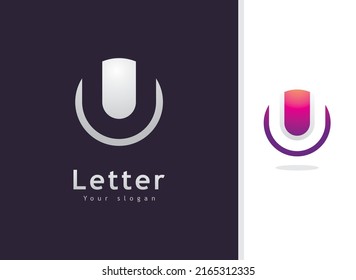 U Logo Design and template. Creative U icon initials based Letters in vector.