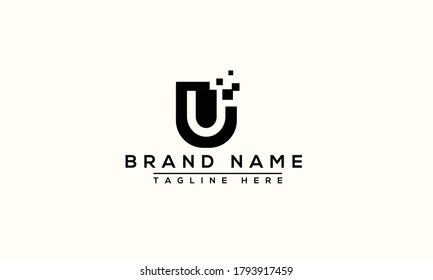 U Logo Design Template Vector Graphic Branding Element.