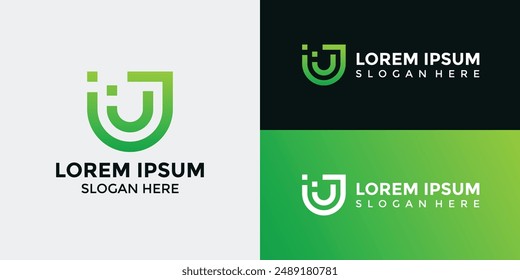 U Logo Design Template Vector Graphic Branding